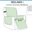 Housse pour fauteuil inclinable en velours antidérapant (28 po)-1044928878