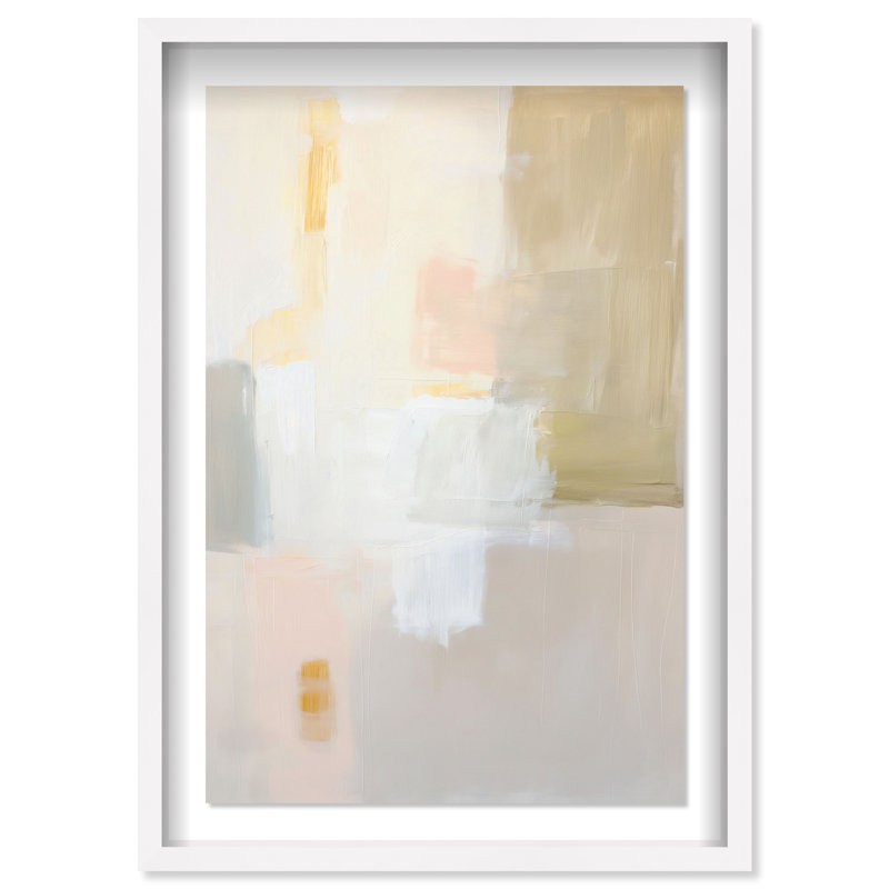 Pastel Embers IV Shadowbox Abstract Print by Oliver Gal, Black Frame, 10 x 15, 31.5"H x 21.5"W, White Frame