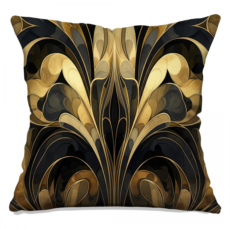 Coussins décoratifs Art Deco, 16 x 16 pouces