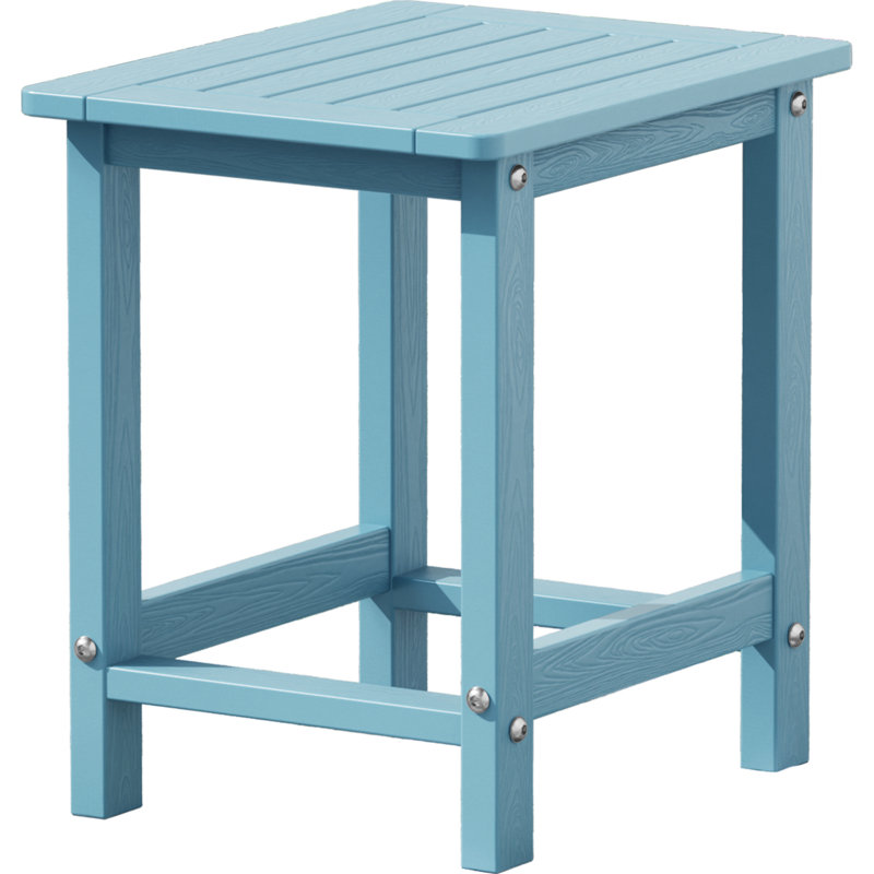 Table d'appoint d'extérieur résistante aux intempéries pour l'extérieur, Bleu