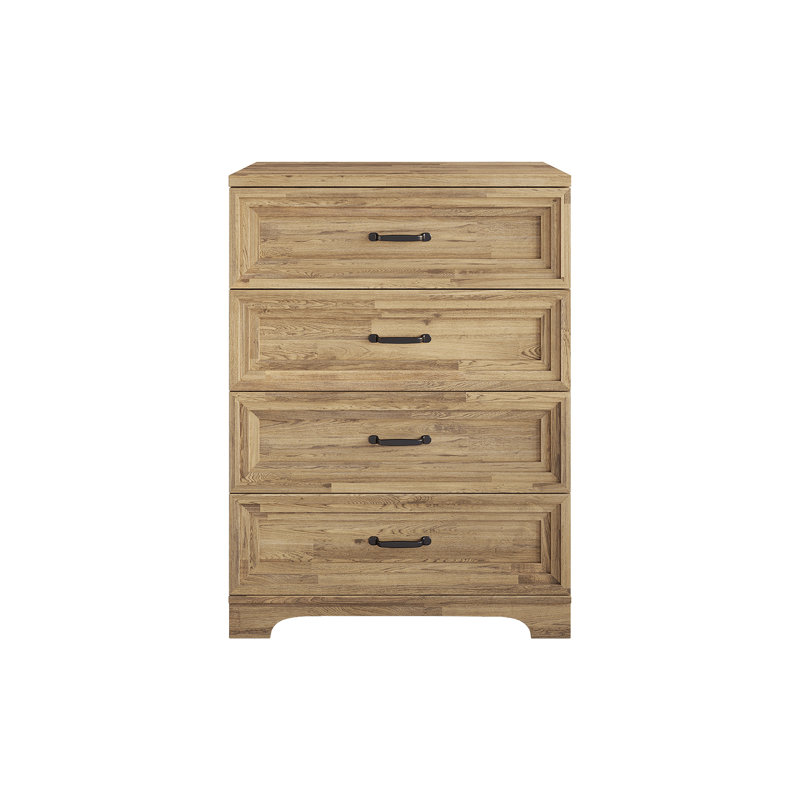 Commode 4 tiroirs, Chêne brun