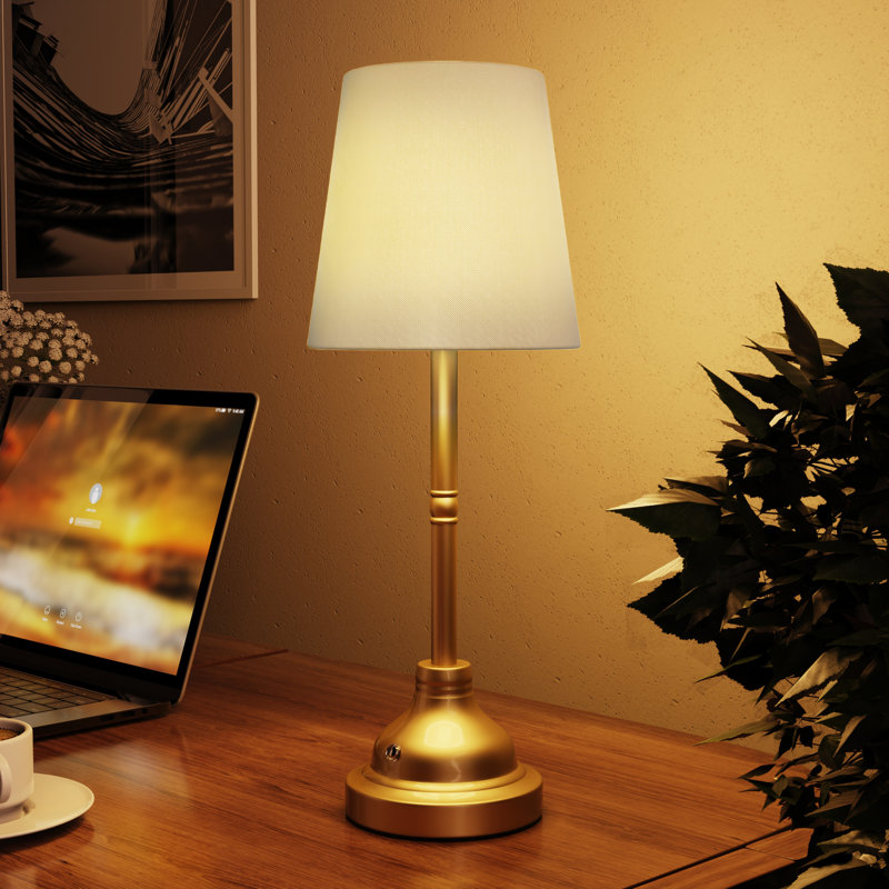 16.1 "Table Lamp,Rechargeable Cordless Table Lamp with Large Battery Capacity and Type-C Port,ClassicTouch Control Dimmable Bedside Lamps for Bedroom,Living Room,Dining Room and Reading