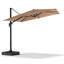 Parasol en porte-à-faux décalé en aluminium avec pivotement et inclinaison à 360 °, parasol de patio extérieur 10 pi avec manivelle et auvent ventilé, base vendue séparément-129009844-129009848-85856859