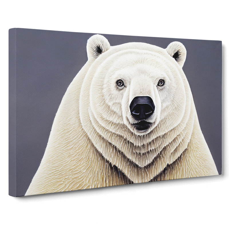 Euphoric Polar Bear - Wrapped Canvas