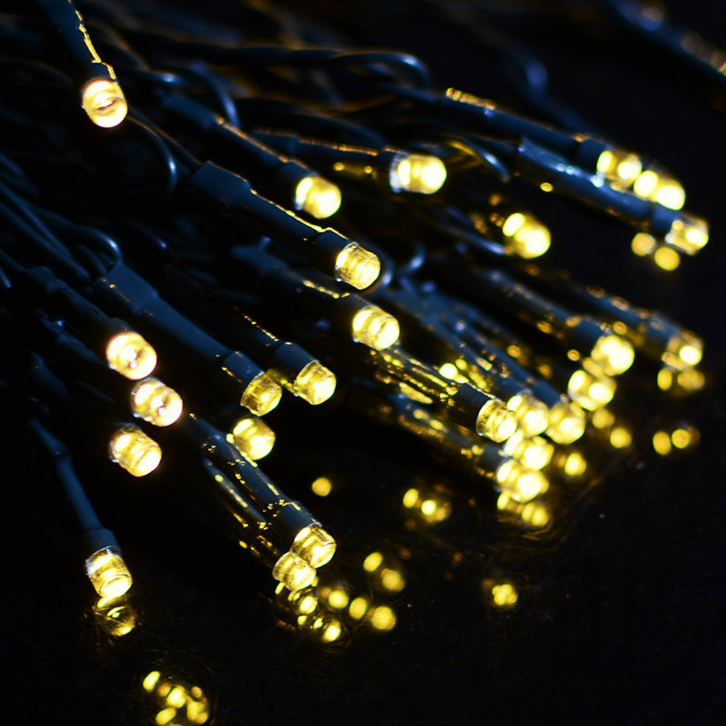 200L Mini String Lights Outdoor 200 - Bulb 60'' Plug-in LED Wide Angle LED String Light, Warm White