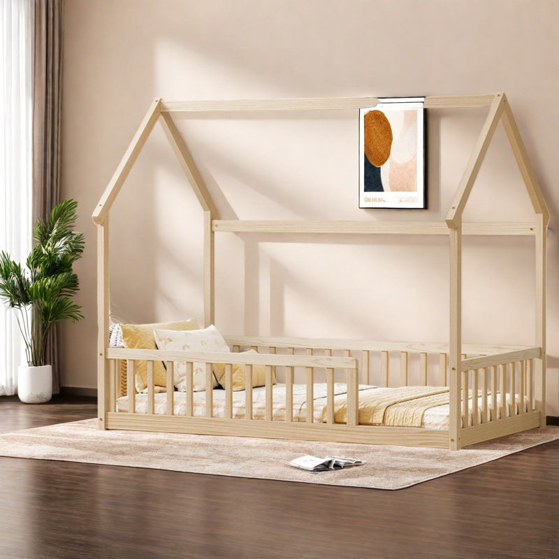 Lits Safe House, lit simple en bois de pin, chambre d'enfant de ferme