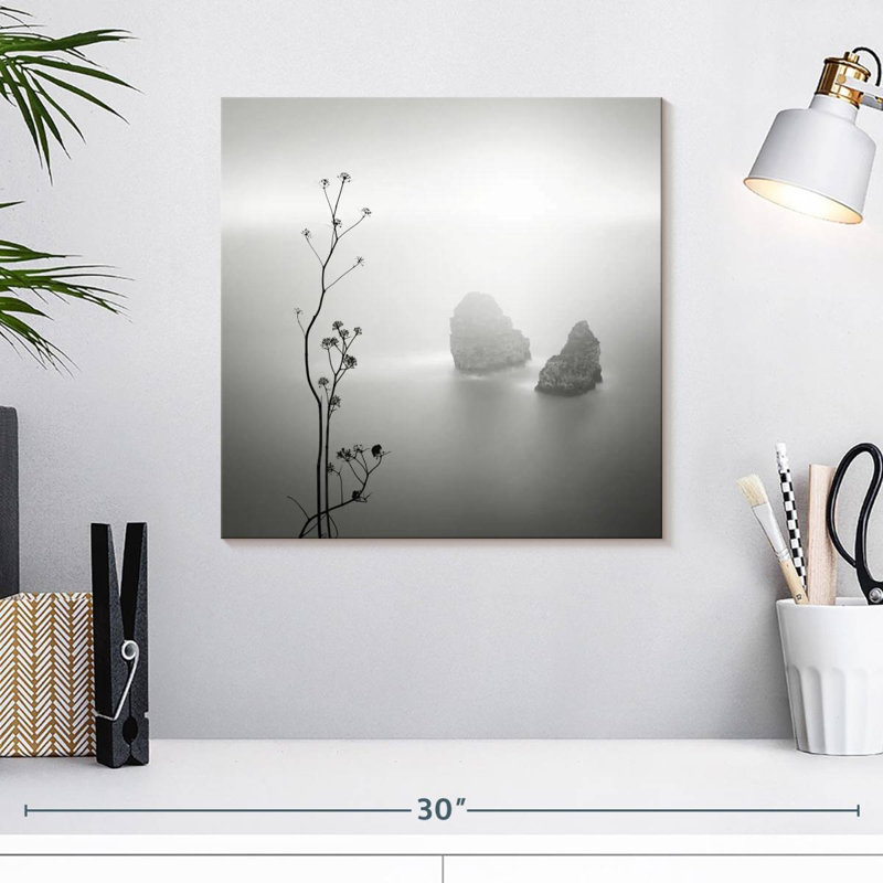 Silhouette de Kerrick et roches, H 16 po x l 16 po