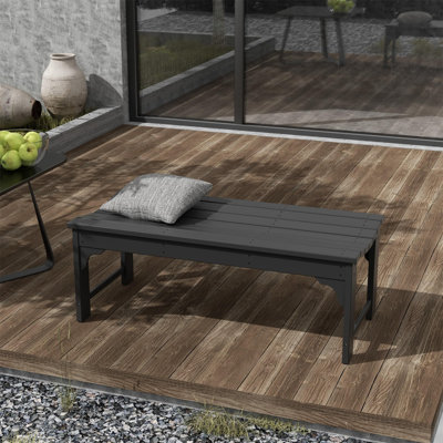 Banc en bois et en polyéthylène résistant aux intempéries pour l'entrée, le porche et les sièges de jardin