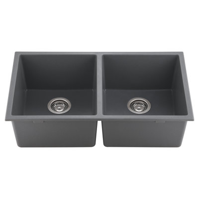 32.09'' L Double Bowl Quartz Kitchen Sink
