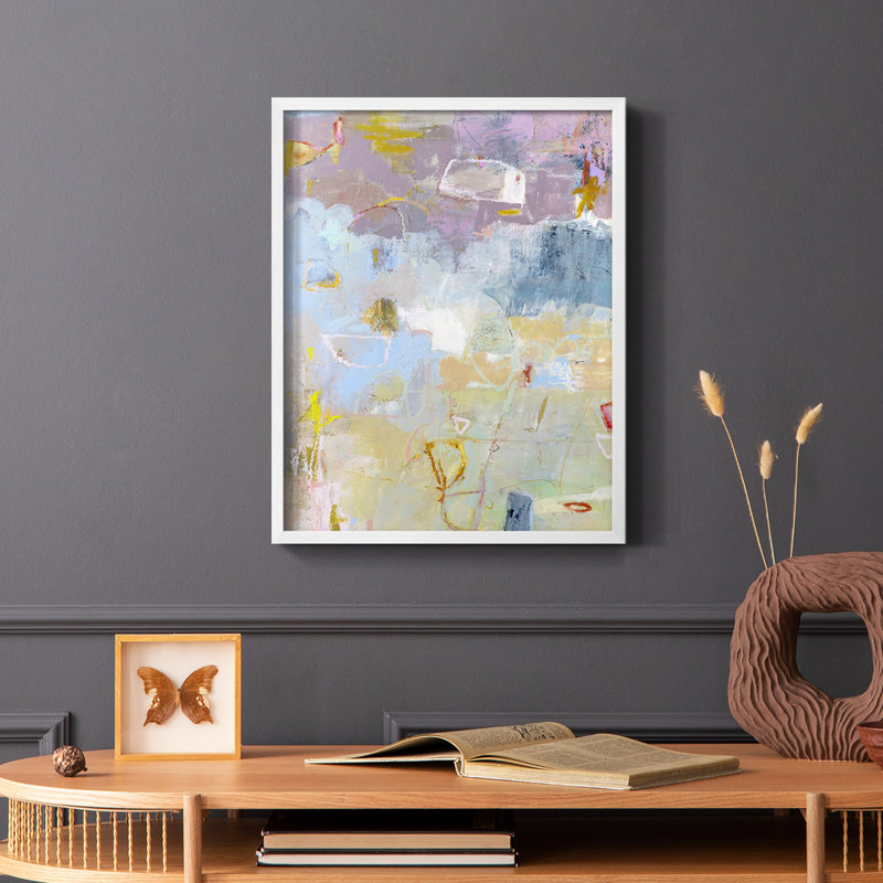 Whilst I Framed Print - Solid Wood, 20" H x 16" W, White
