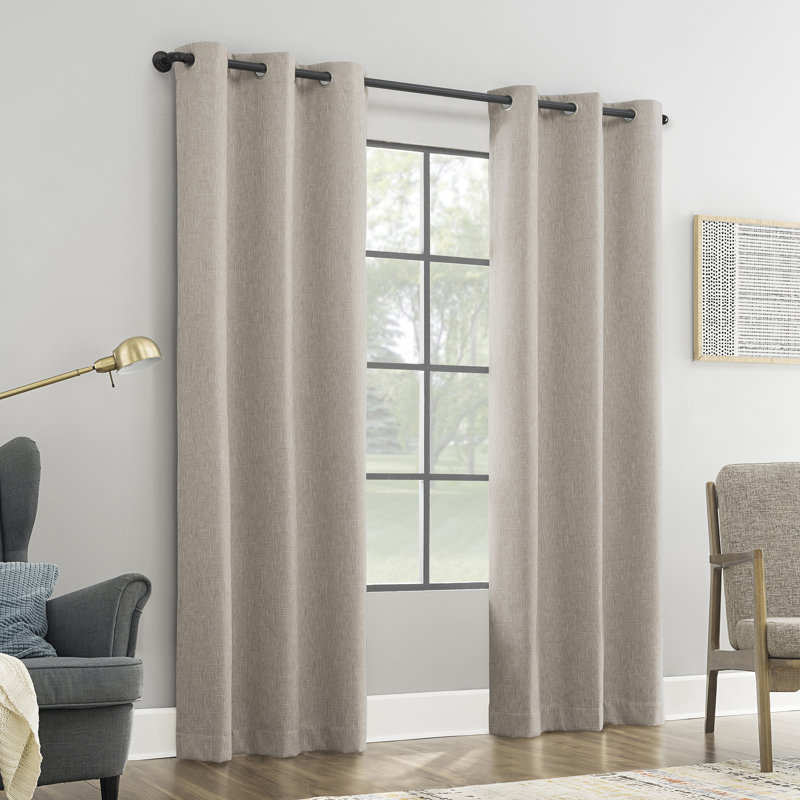 Panneau de rideau occultant avec œillets 100% Sun Zero Aldwin, Blanc, L 40 po x L 96 po
