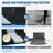 Stadium Seats with Back Support, Extra Wide Bleacher Chair for Bleachers, 6-Position Reclining Stadium Chair with Padded Cushion, Armrests, Cup Holder, Storage Pockets, Non-Slip Bottom, 2 Pack