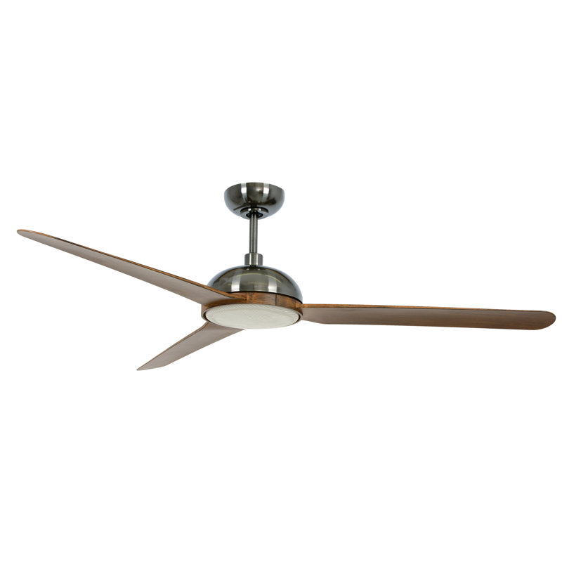 Auriel 142cm Ceiling Fan with Light Kit, Aged Nickel