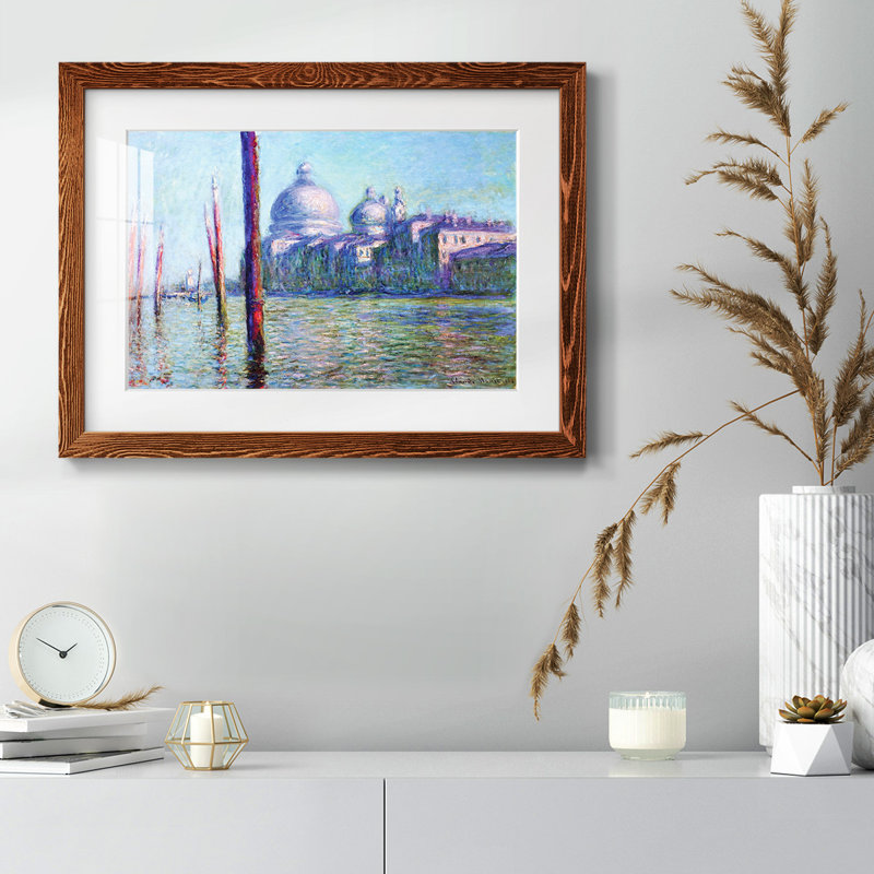 Le Grand Canal à Venise, 1908 03 - Peinture à cadre unique, Érable, H 26 po x l 38 po x P 1,5 po
