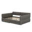 Grand lit plateforme tapissier avec port USB et tiroirs-115185446
