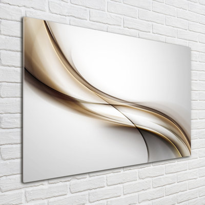 Brown Wave - No Frame Print on Glass