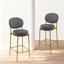 Tabourets de bar rembourrés en velours (ensemble de 2)-1325109526