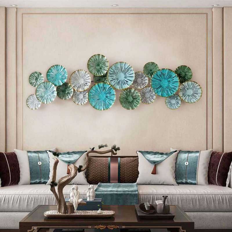 Metal 3d Wall Decoration For The Head Of The Sofa Bed Background Wall, 23.62" H x 70.87" W x 2.36" D