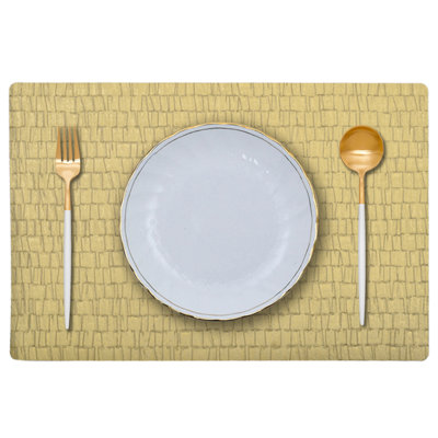 Ensemble de napperons élégants rectangulaires en PVC avec résistance à la chaleur pour une table de salle à manger élégante et un décor de Noël