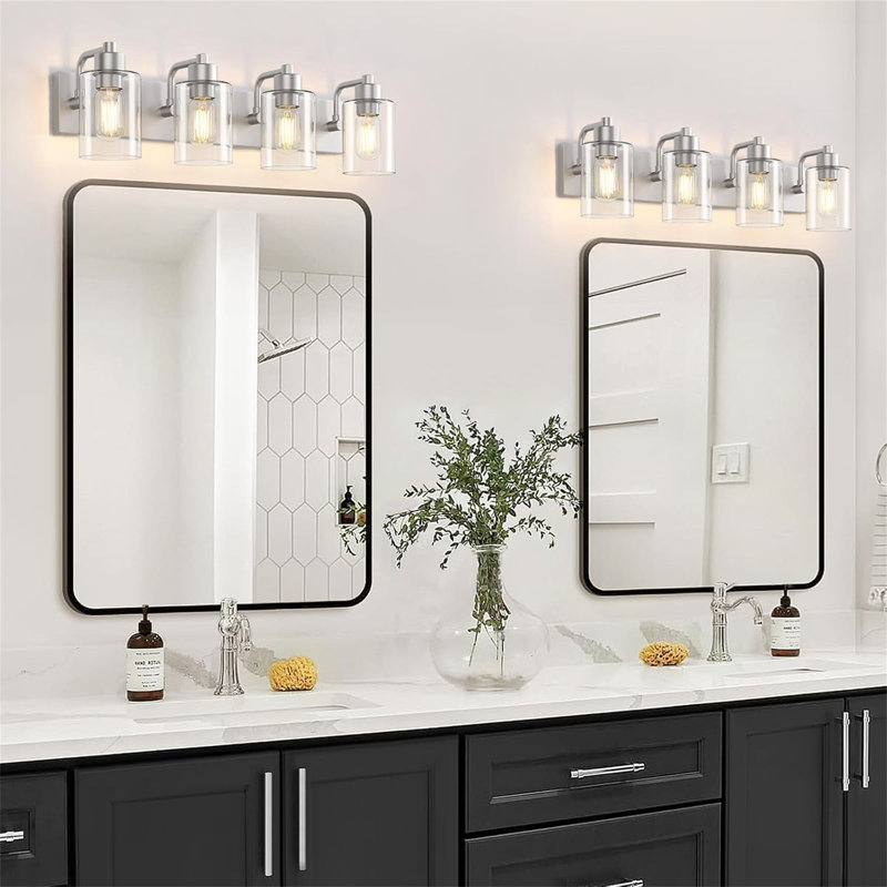 Lumière de meuble-lavabo à intensité variable, 4, Nickel brossé