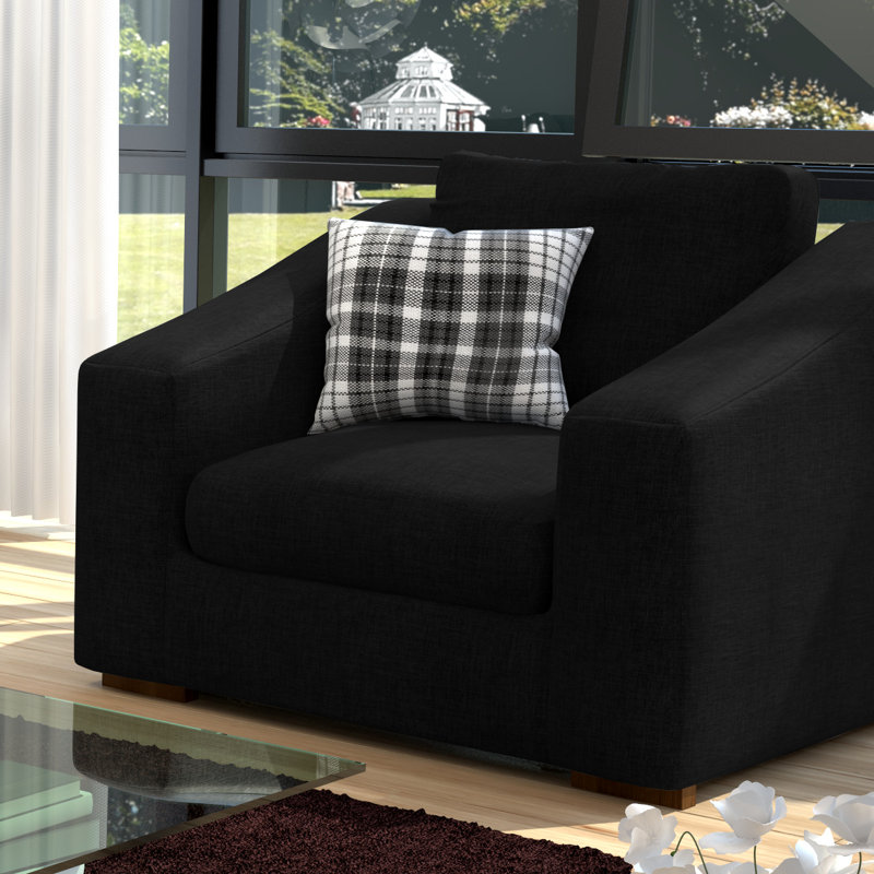 Northwest Hills Upholstered Armchair, Black