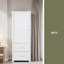Grande armoire de rangement pour salle de bain, armoire de rangement autoportante avec deux tiroirs et tablette réglable-458091757