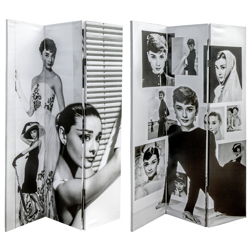 Cloison 3 panneaux Audrey Hepburn