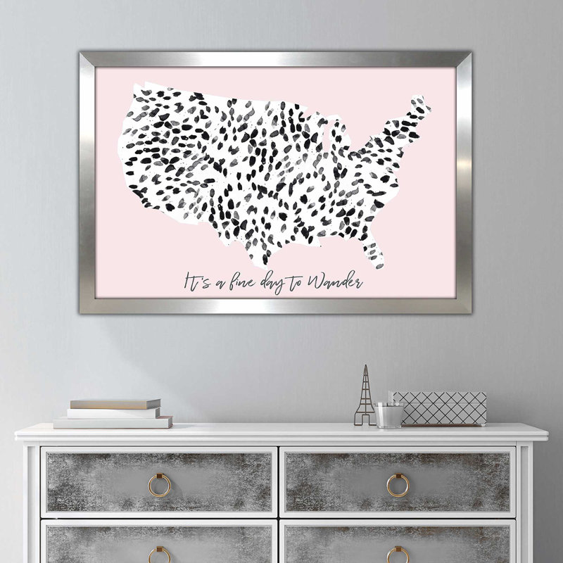 «It's a Fine Day to Wander» par Susan Bryant - impression, H 21,5 po x l 27,5 po x P 0,75 po, Encadrement argenté