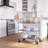 3-Tier NSF Utility Cart with Shelf Liners-110336916