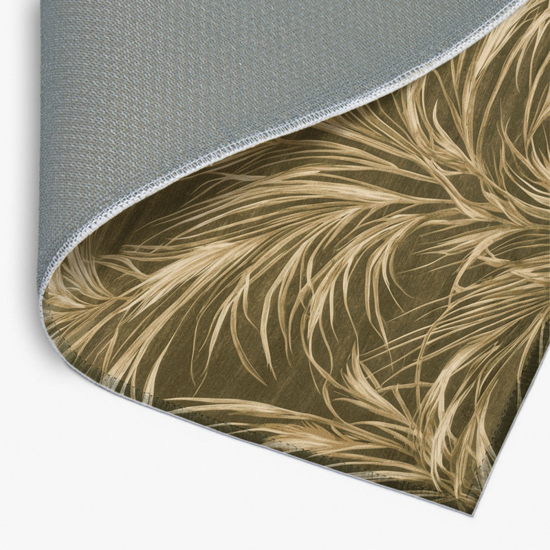 Tapis d'intérieur et d'extérieur brun Botanical, Rectangulaire 2 pi x 3 pi