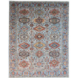 New Turkmen Afghan One-of-a-Kind Rectangle 9' X 12'1" Area Rug