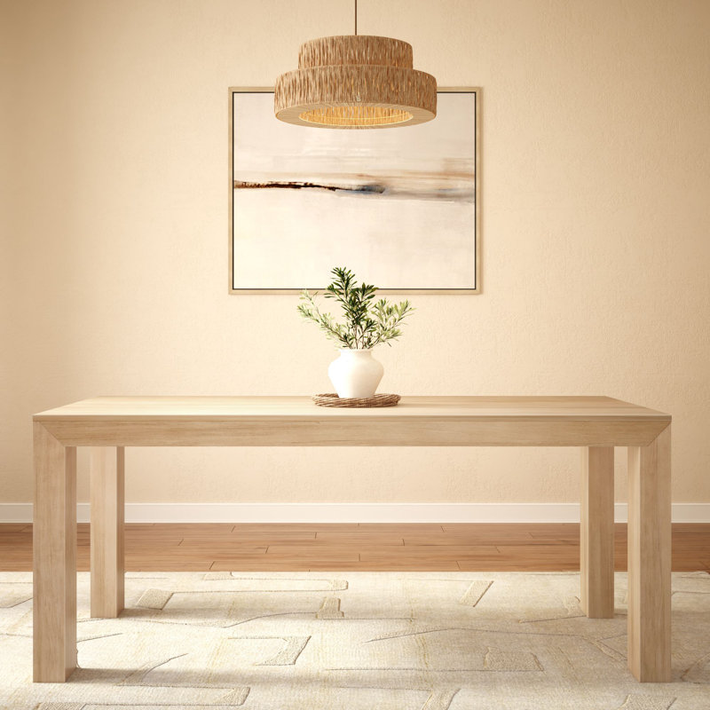 Modern 72" Rectangular Dining Table, Blonde
