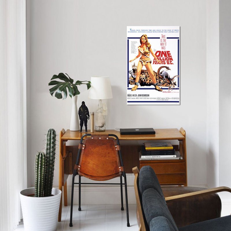 « 1 million ans, av. j.-c. », reproduction d’impression sur toile rétro, H 18 po x l 12 po x P 1,5 po, Toile tendue