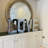 Tench 35.43" Modern Mirrored Console Table and LOVE Letter Mirror Set Ultra‑Modern Contemporary Glam Stylish