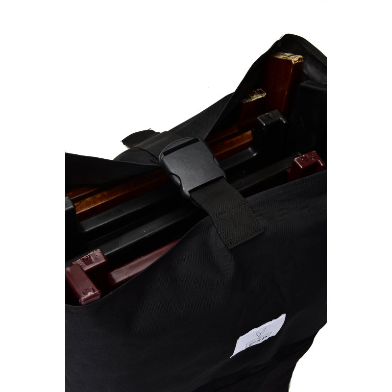 Chaises rembourrées pliantes avec sac de chaise, Noir