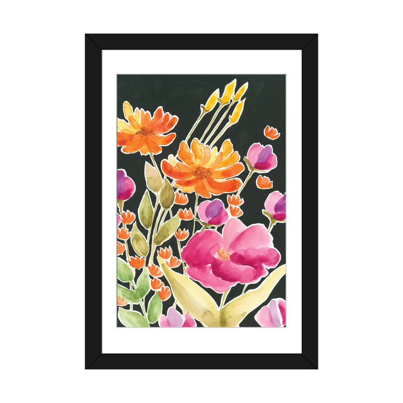 « splendide gathering i », reproduction sur toile, Papier beaux-arts encadré noir, H 24 po x l 16 po x P 1 po, Blanc