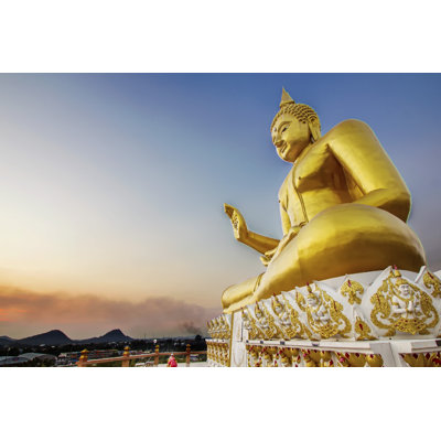 Buddha Sculpture - Wrapped Canvas Print