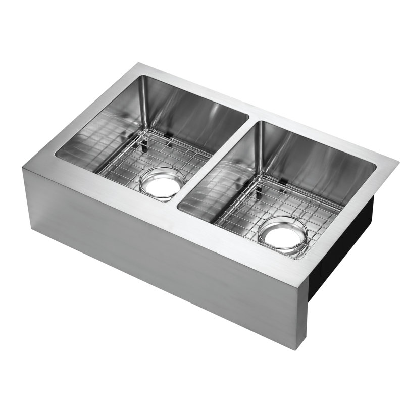 Lapeer 31'' L Double Bowl Stainless Steel Kitchen Sink