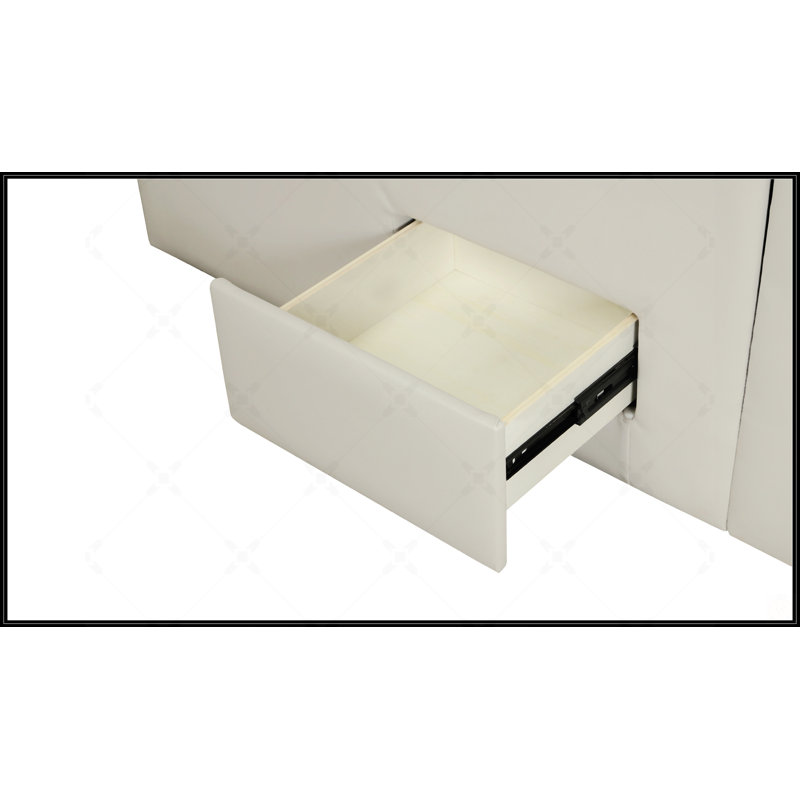 Smart Multifunctional Queen Size Bed, Beige