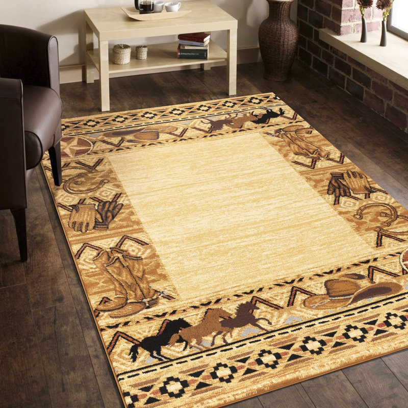 Beige Area Rug 2X3 Ft., Polypropylene , Stain- Decoration 2 Ft. X 3 Floor Rug, To Stains And Charming Style