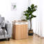 Bamboo Laundry Hamper, 2-Section Laundry Sorter With Detachable Liner, With Handles, 100 L Capacity-2084284088