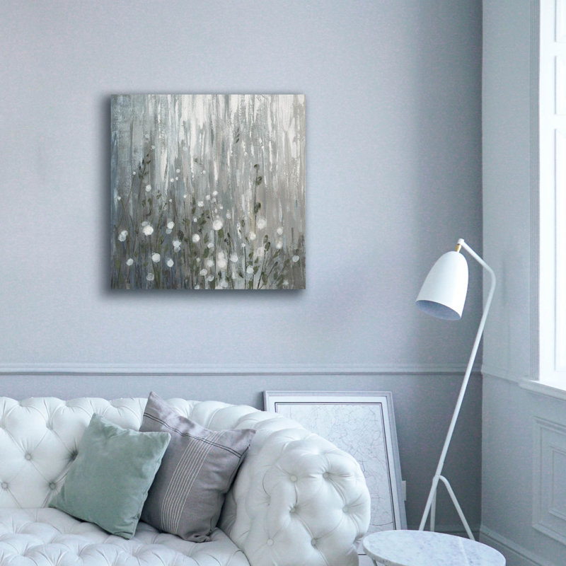 "Jan Branches gris" par Silvia Vassileva, art mural sur toile, 37 po x 37 po