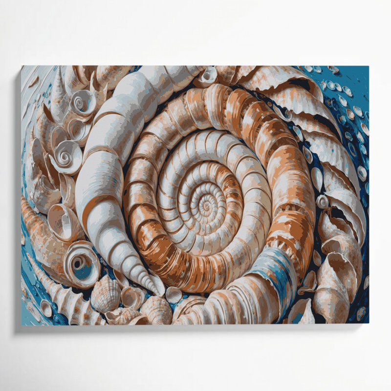 «Hawaiian Shell Cluster», art mural sur toile grise, H 8 po x l 10 po