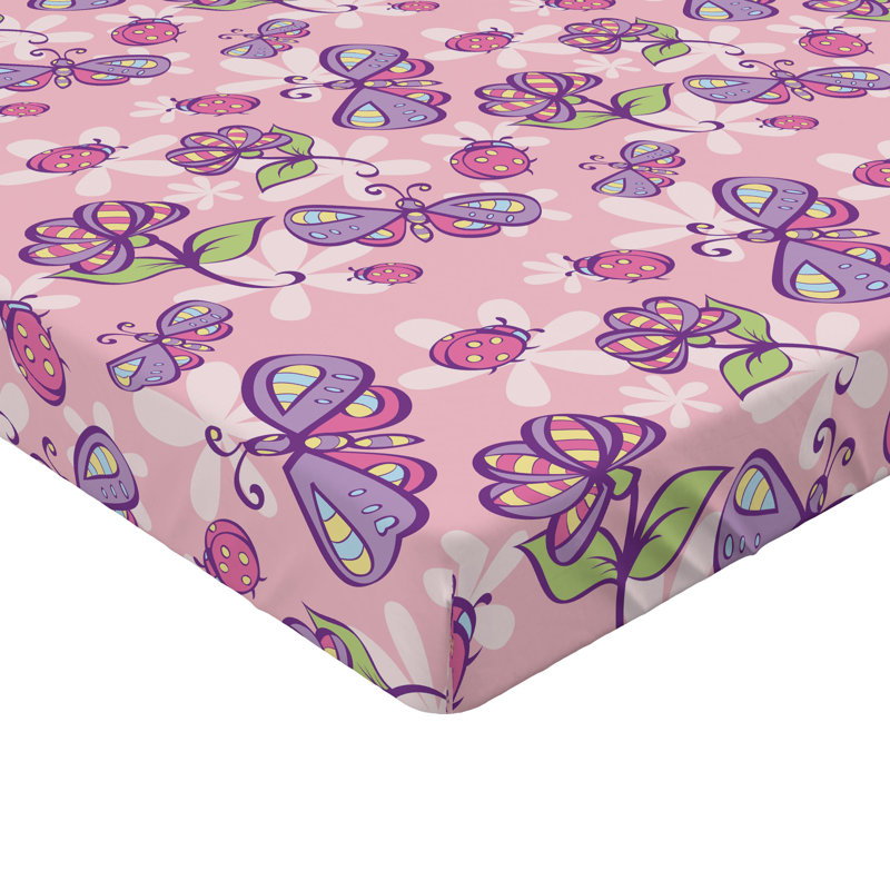 Drap-housse orange Ambesonne, Rose pâle / floral lavande, Drap-housse pour lit simple TG