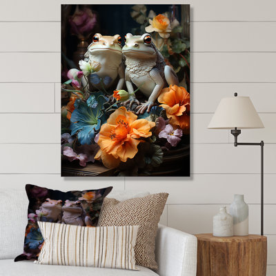 Fantaisie, grenouille et fantaisie sur toile