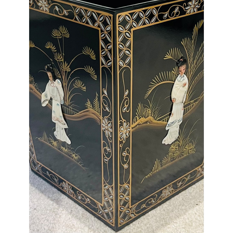 Aromola Hand Painted 15 Litre Waste Bin with Mother Of Pearl