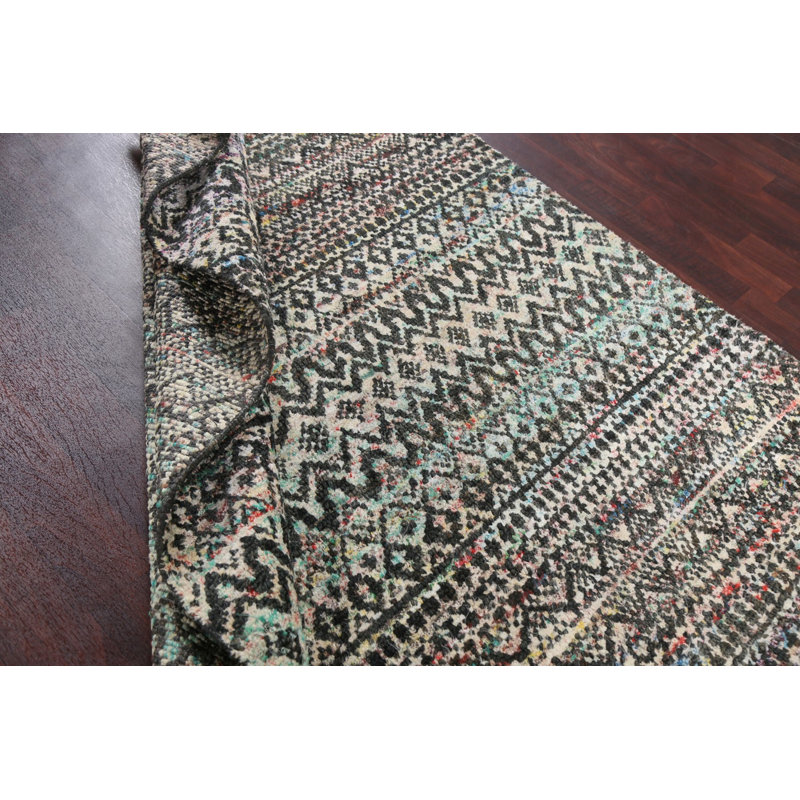 Chevron Style Abstract Oriental Area Rug 6x9