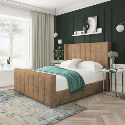 Aspen Marble Upholstered Bed Frame