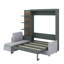 Grand lit escamotable avec canapé et tablettes-763043258