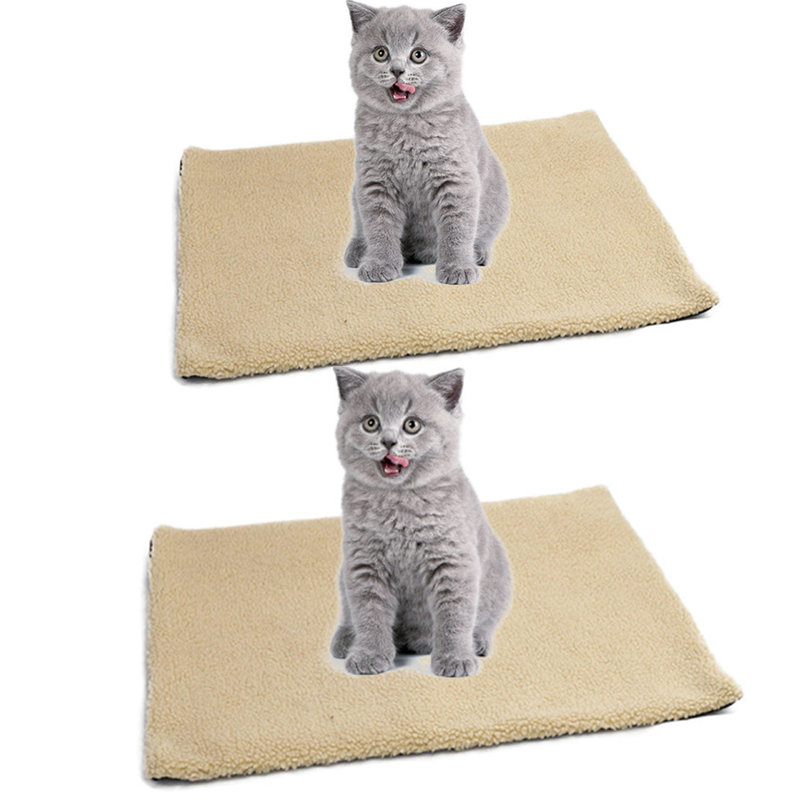 Coussin chauffant pour chat et chien (ensemble de 2), Jaune